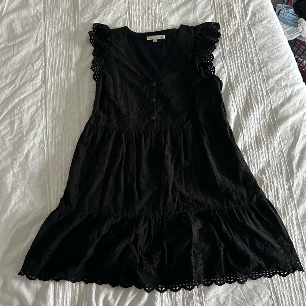 Loft Eyelet Tiered Dress